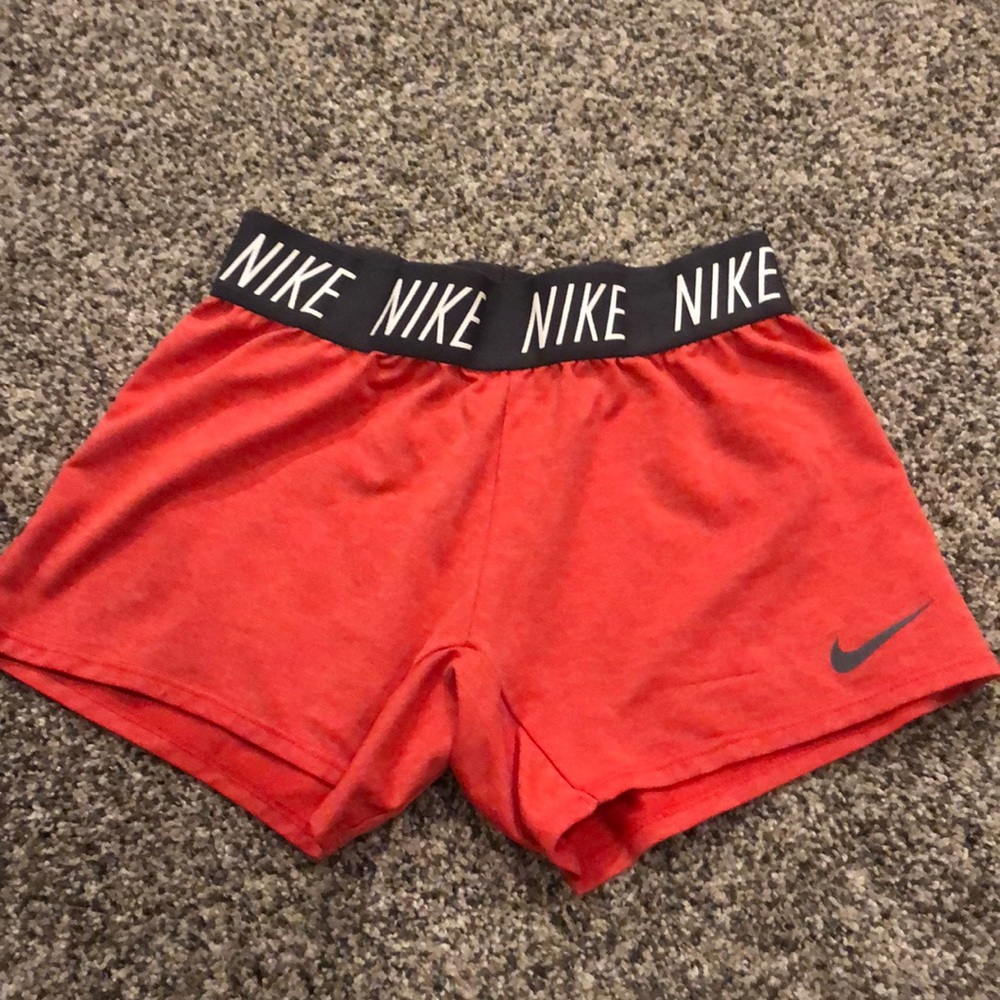 Nike red spandex shorts